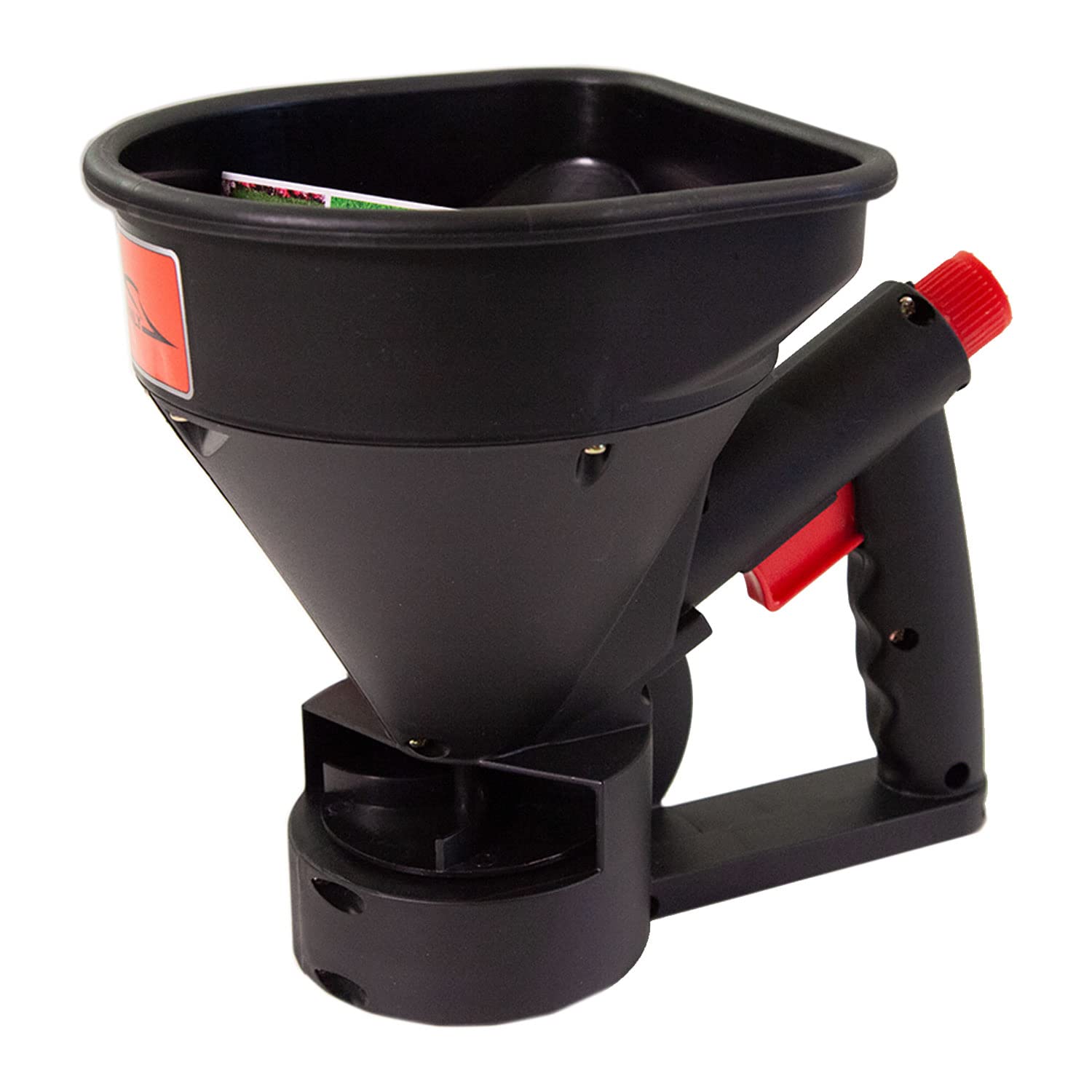 Brinly spreader scoop opening enables fast, easy-fill in tight spaces.