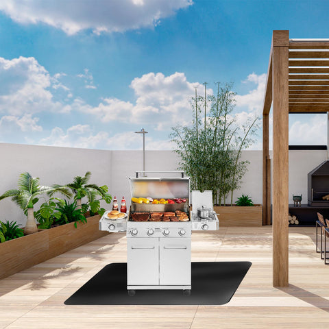 Brinman 40x65-inch mat provides wide coverage for outdoor grills.