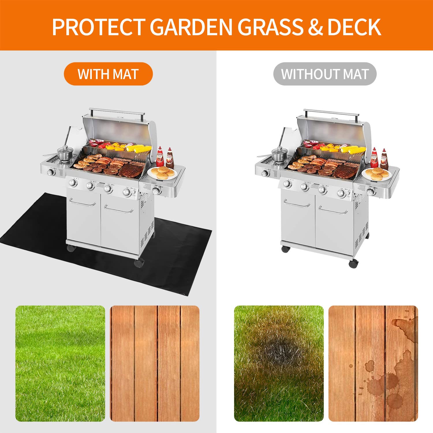 Brinman double-sided silicone mat offers easy cleaning and heat resistance.