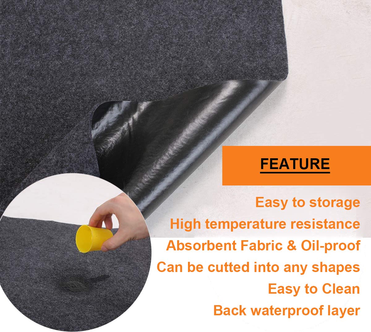 Brinman 4mm thick under grill mat emphasizes durable protection.