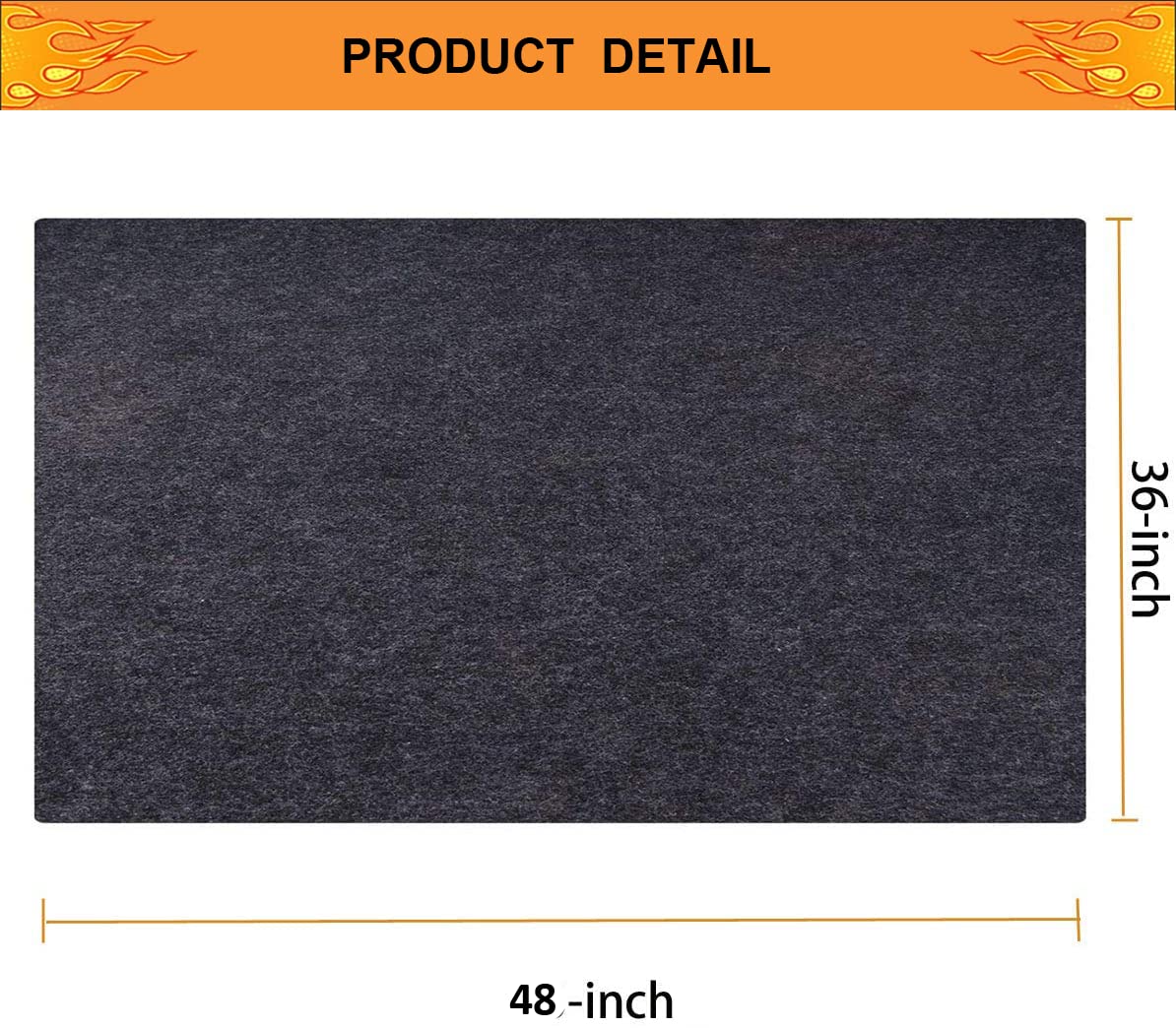 Brinman Under Grill Mat providing deck protection during cooking.