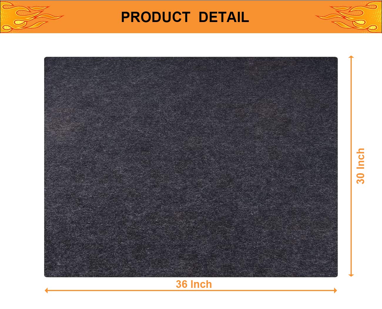 Brinman waterproof mat for decks keeps floors dry during grilling.