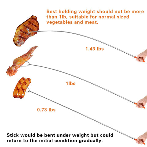 Briout campfire skewers for marshmallows, hot dogs, and smores
