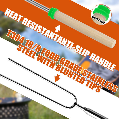 BRIOUT easy-clean design with reusable stainless steel sticks simplifies campfire routines.