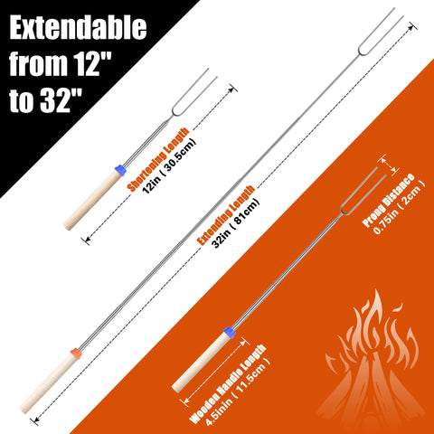BRIOUT heat-resistant wood handles keep hands safe during s'mores by the flames.