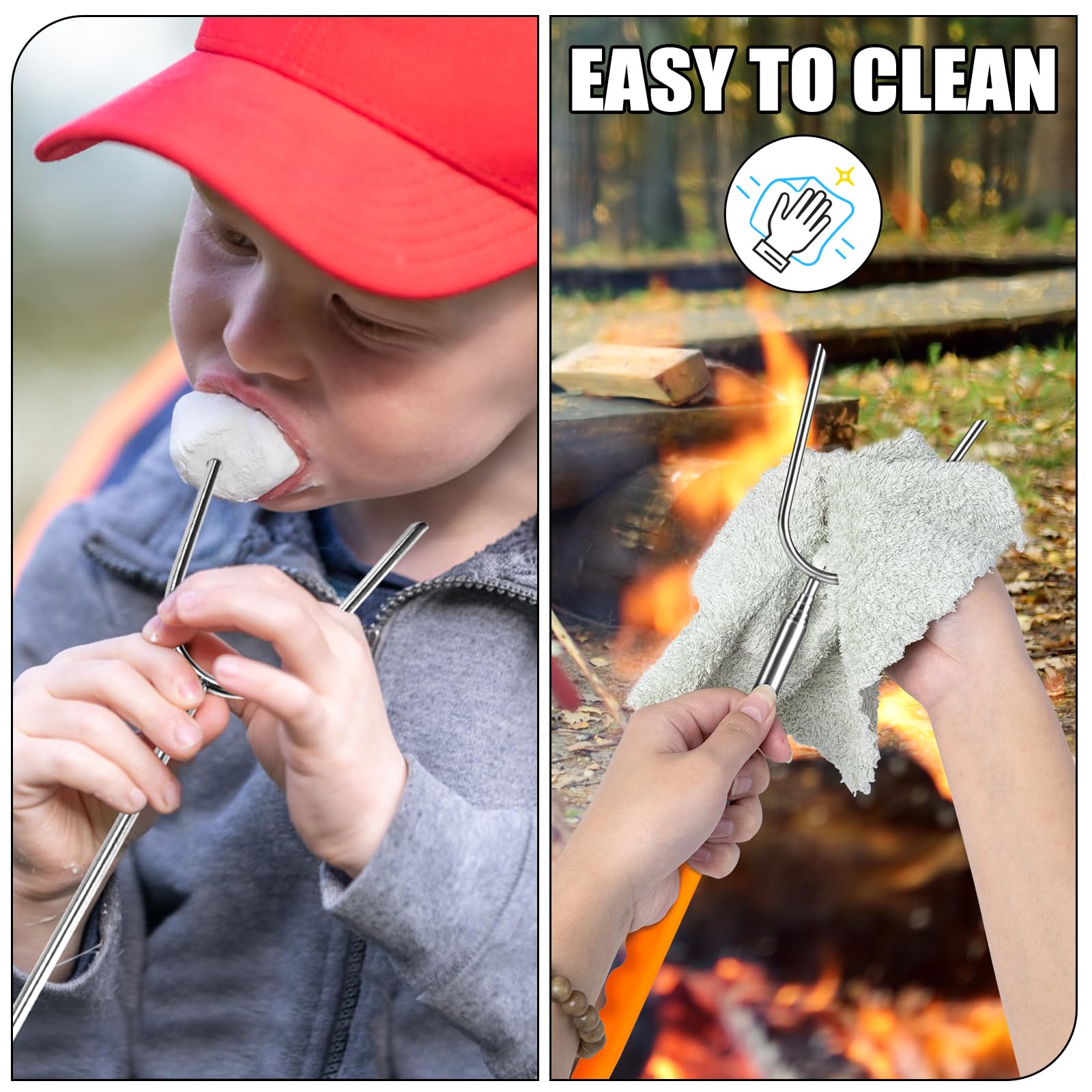 BRIOUT versatile set for marshmallows, sausages, hot dogs at campsites.