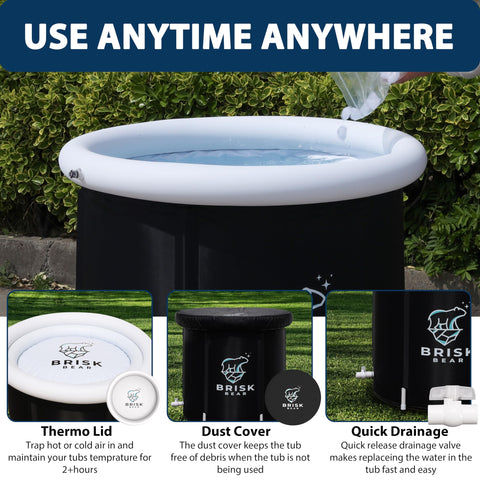 Brisk Bear water-seat cushion provides comfort to sit or cool during sessions.