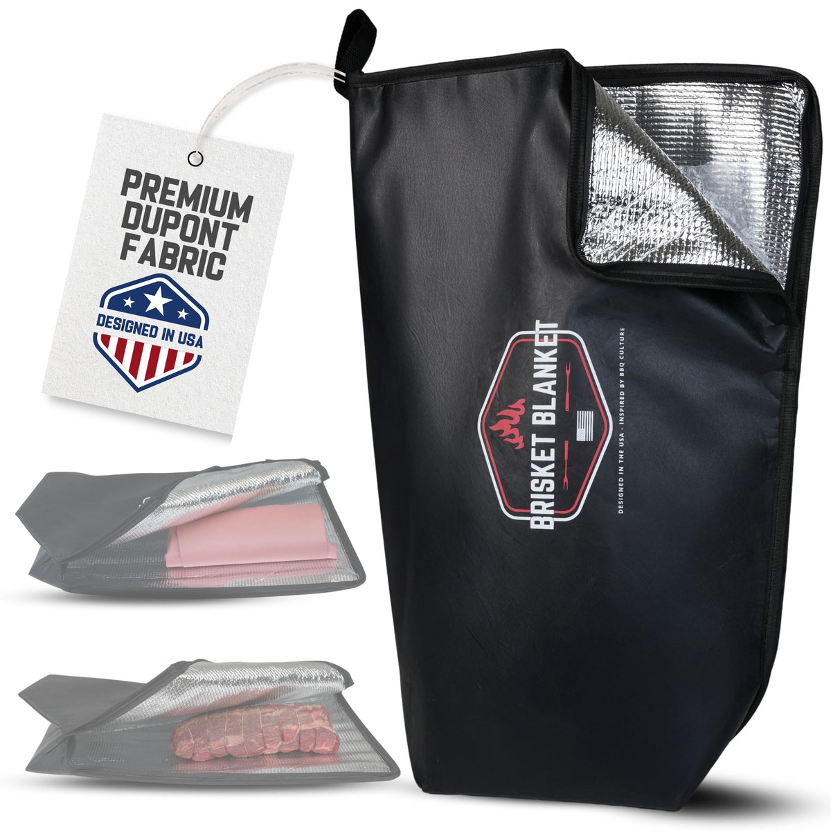 Brisket Blanket wide-mouth zipper design enables easy loading of large meats.