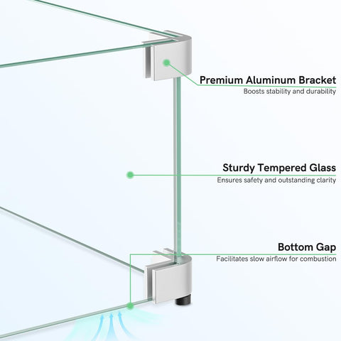 BriSunshine glass edge polished for a smooth, modern look and safer handling