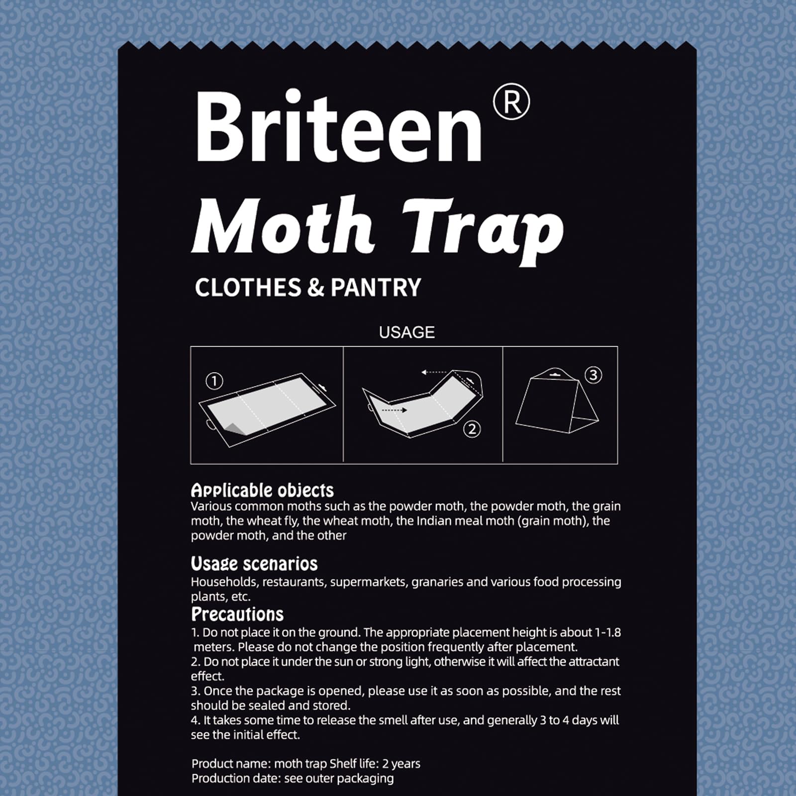 Briteen packaging close-up highlights easy setup for quick protection.