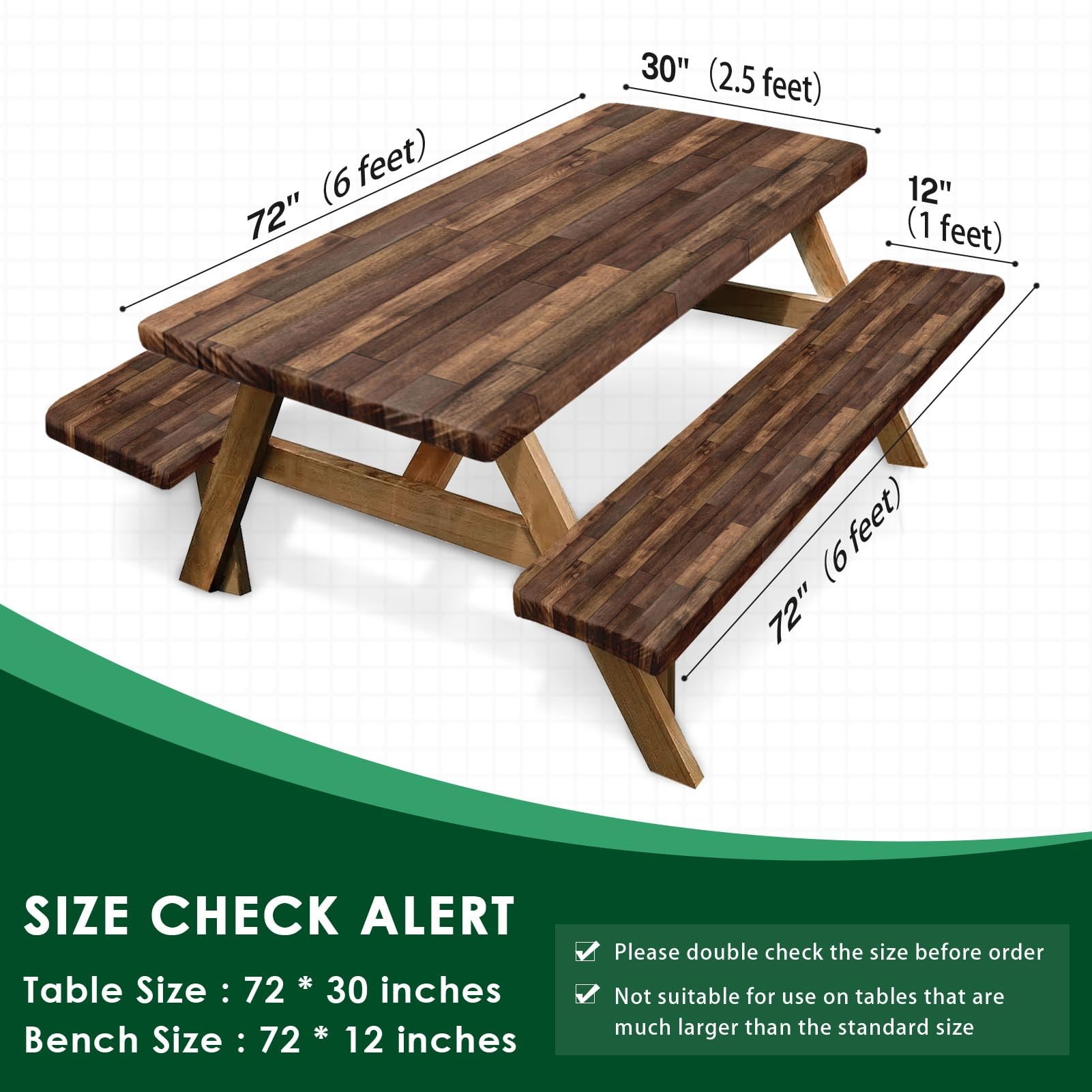 Britown bench covers with elastic edges on outdoor seating