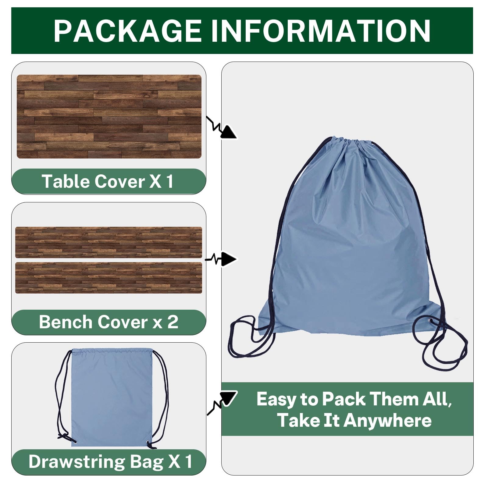 Britown outdoor camping picnic setup with fitted covers