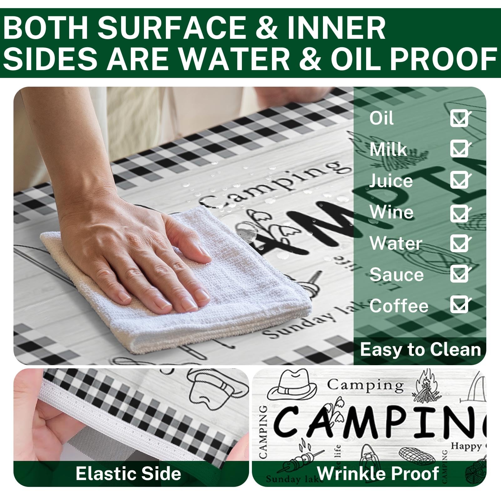 Britown waterproof tablecloth with drawstring bag for easy packing