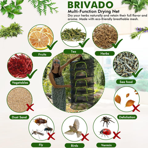 BRIVADO garden gloves with claws for safe handling during drying prep.