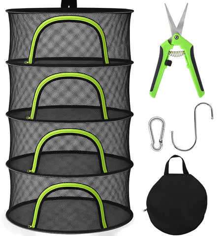 BRIVADO herb drying rack 4-layer for efficient air drying of herbs.