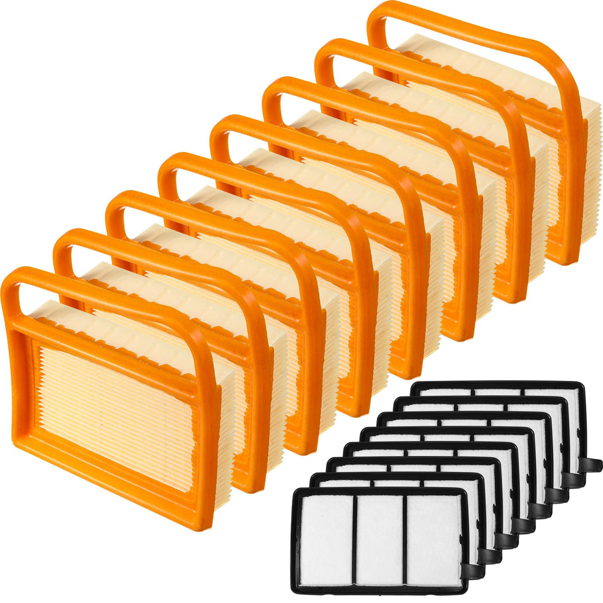 Briwooody 8-pack air filter bundle protects the engine during heavy cutting.