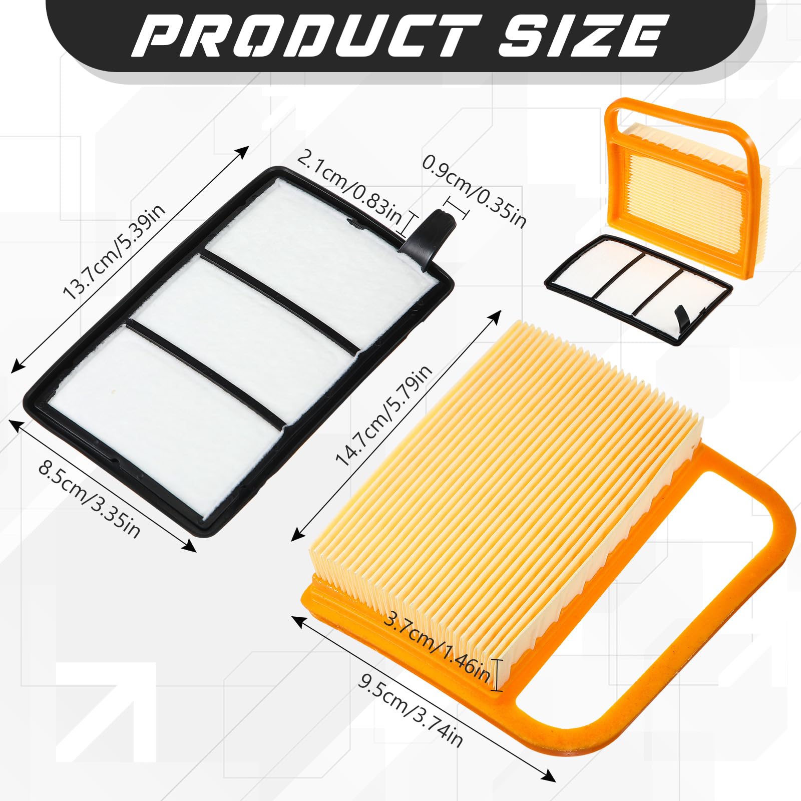 Briwooody air filter and pre-cleaner kit ready for quick replacement.