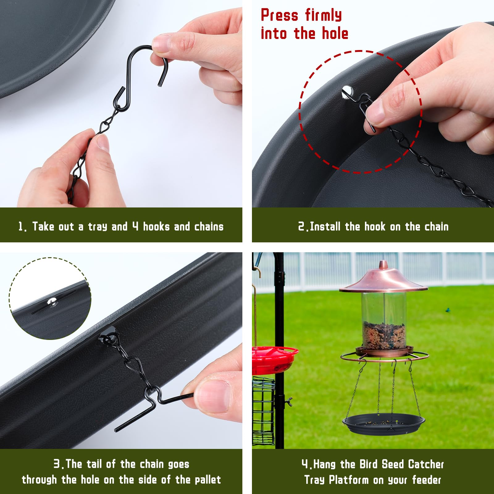 Briwooody easy installation accessory fits most feeders for quick setup.