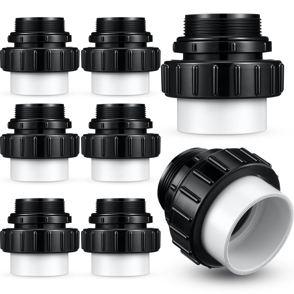Briwooody hi-temp unions with 2in MIP threads for Pentair Whisperflo compatibility