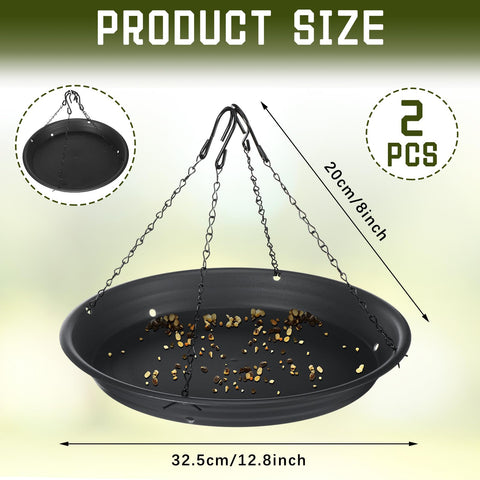 Briwooody platform bird feeder tray with open base for easy seed monitoring.