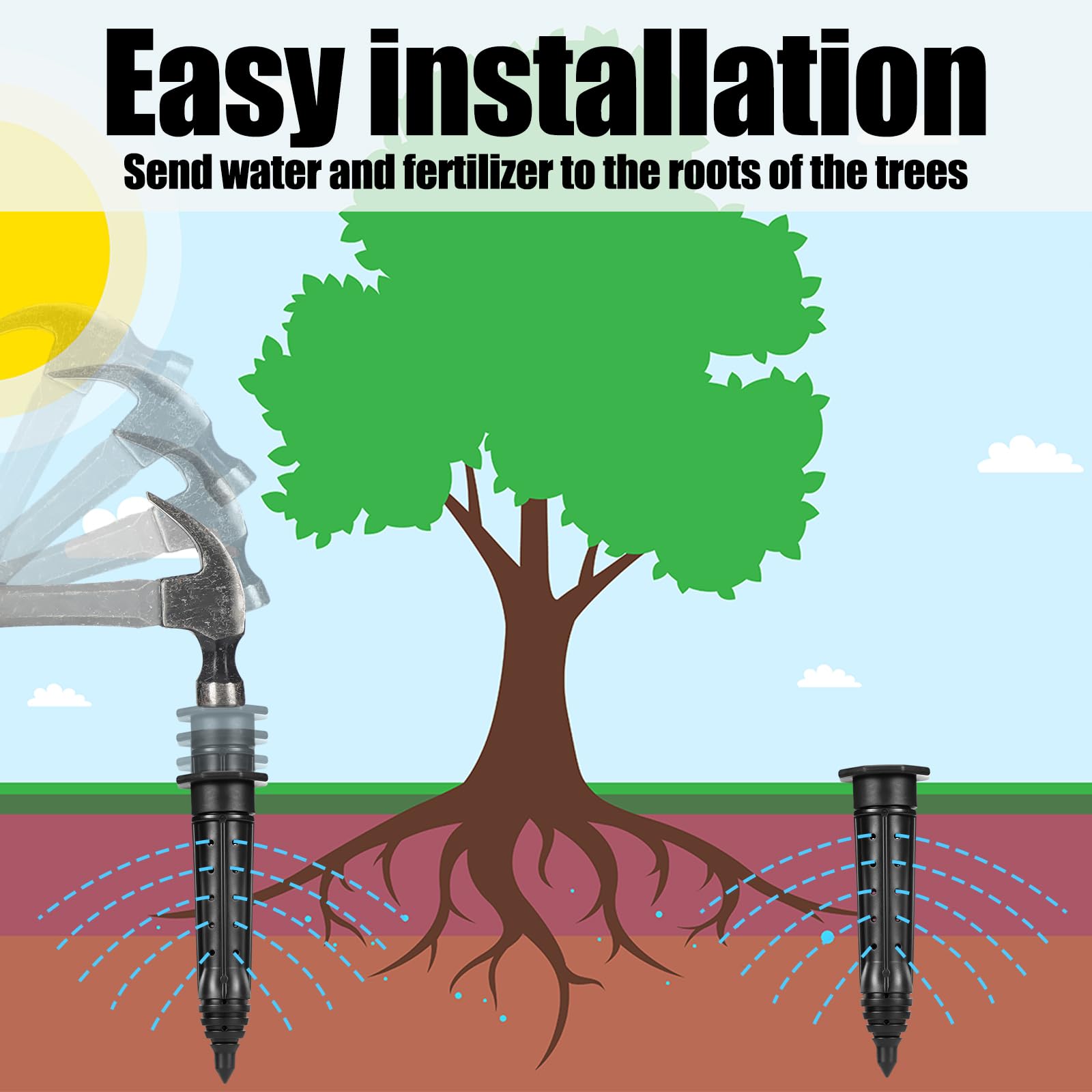 Briwooody UV-protected ABS stake showcases durability against sun and weather