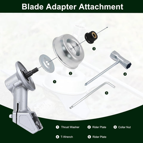 Brlyeeanze blade adapter collar nut enabling quick, secure assembly.