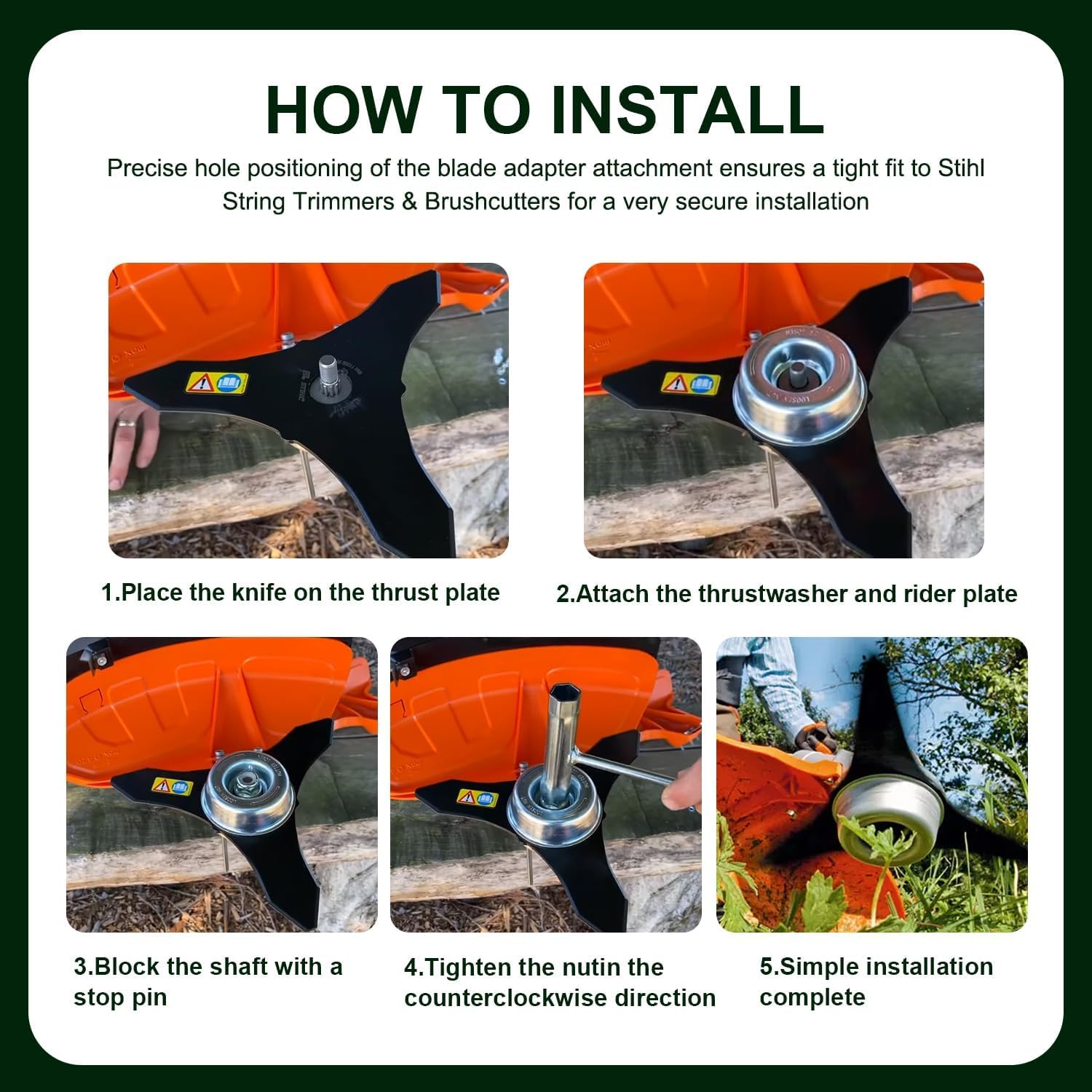 Brlyeeanze blade adapter rider plate providing stable mounting for precise trims.