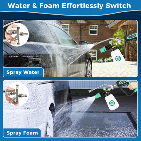 BRNIIM five-nozzle set covers engine bays to patio tiles.