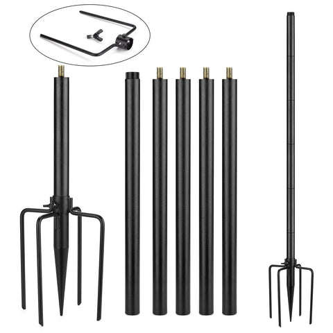 BROAIMX bird feeder pole 79.2-inch assembled for sturdy year-round bird watching.