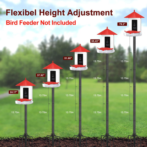 BROAIMX five-prong base for pole provides stable ground support.