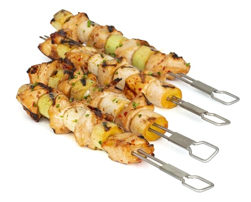 Stainless steel construction offers durability and easy cleanup after grilling with Broil King skewers.