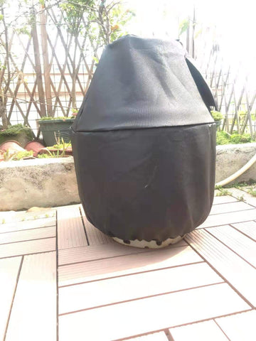 Easy connect design on BroilPro cover simplifies tank setup.