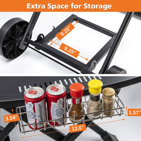 Broil-X utility cart with Ninja OG700 compatibility keeps grill within reach.