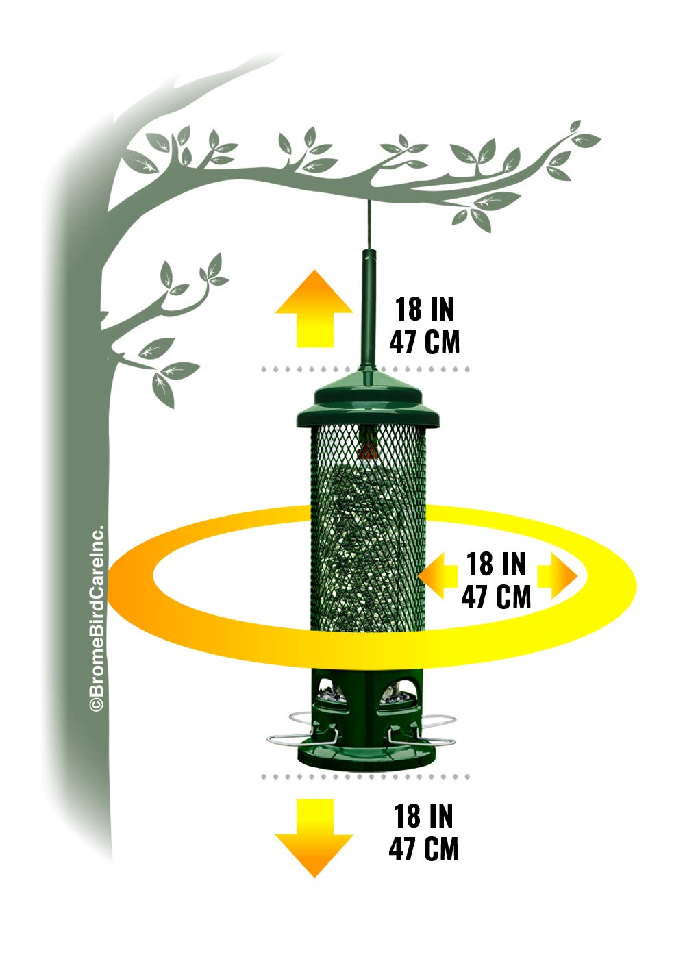 Brome Squirrel Buster Legacy, birds flocking to the feeder for reliable visits.