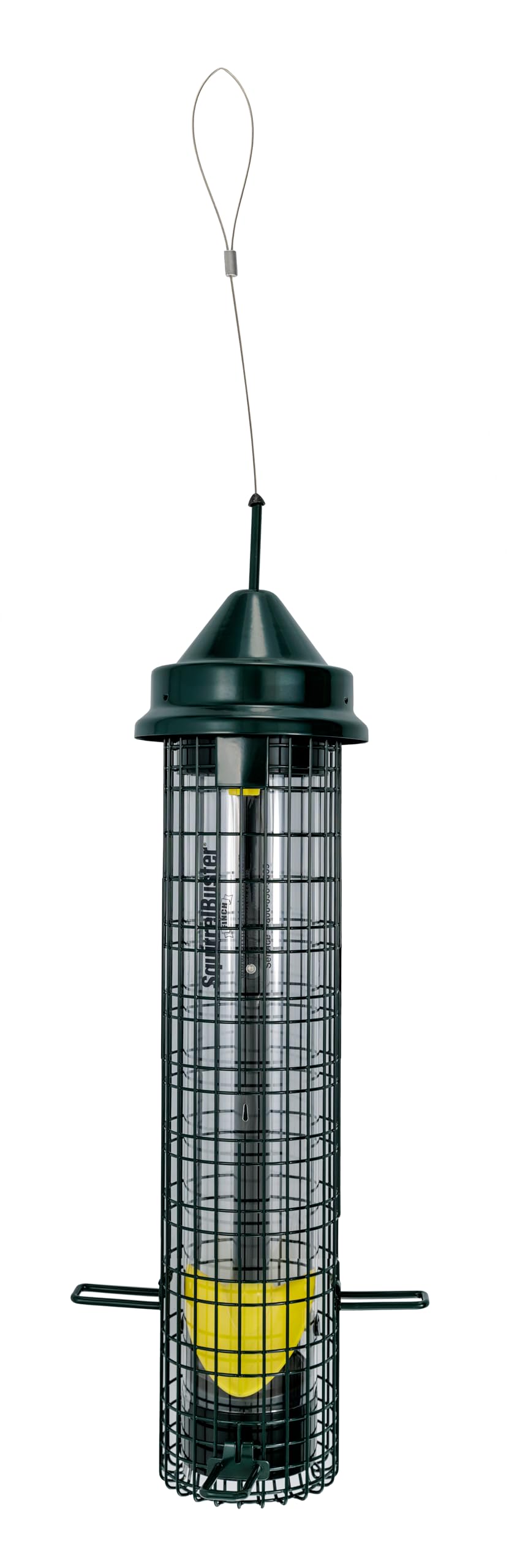 Brome Squirrel Buster Nyjer feeder with 8 ports supports multiple finches.