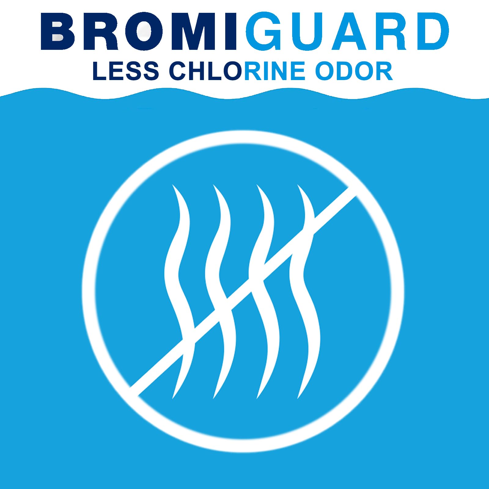 Close-up of 1 inch BROMIGUARD tablets ready for dosing.