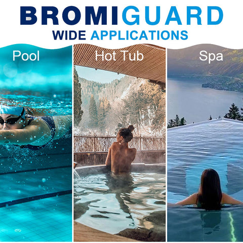 Bromiguard in a spa setup suggests reliable sanitation for steady enjoyment.