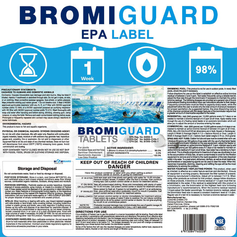 BROMIGUARD spa water balance showing clear, soft feel after treatment.