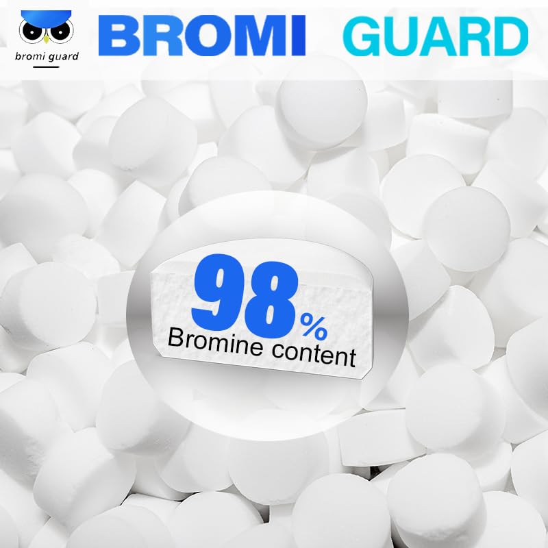 Bromine Tabs dissolving in spa water for long-lasting disinfection.