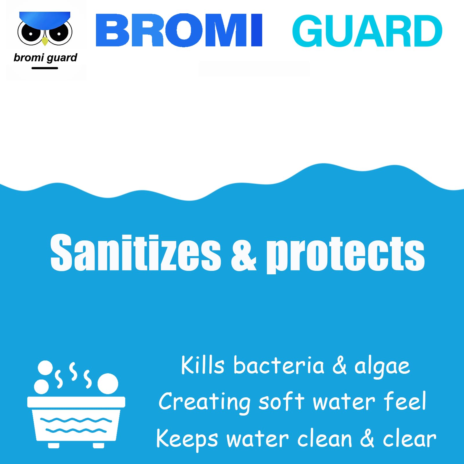 Soft water feel after Bromine Tabs treatment in spa water.