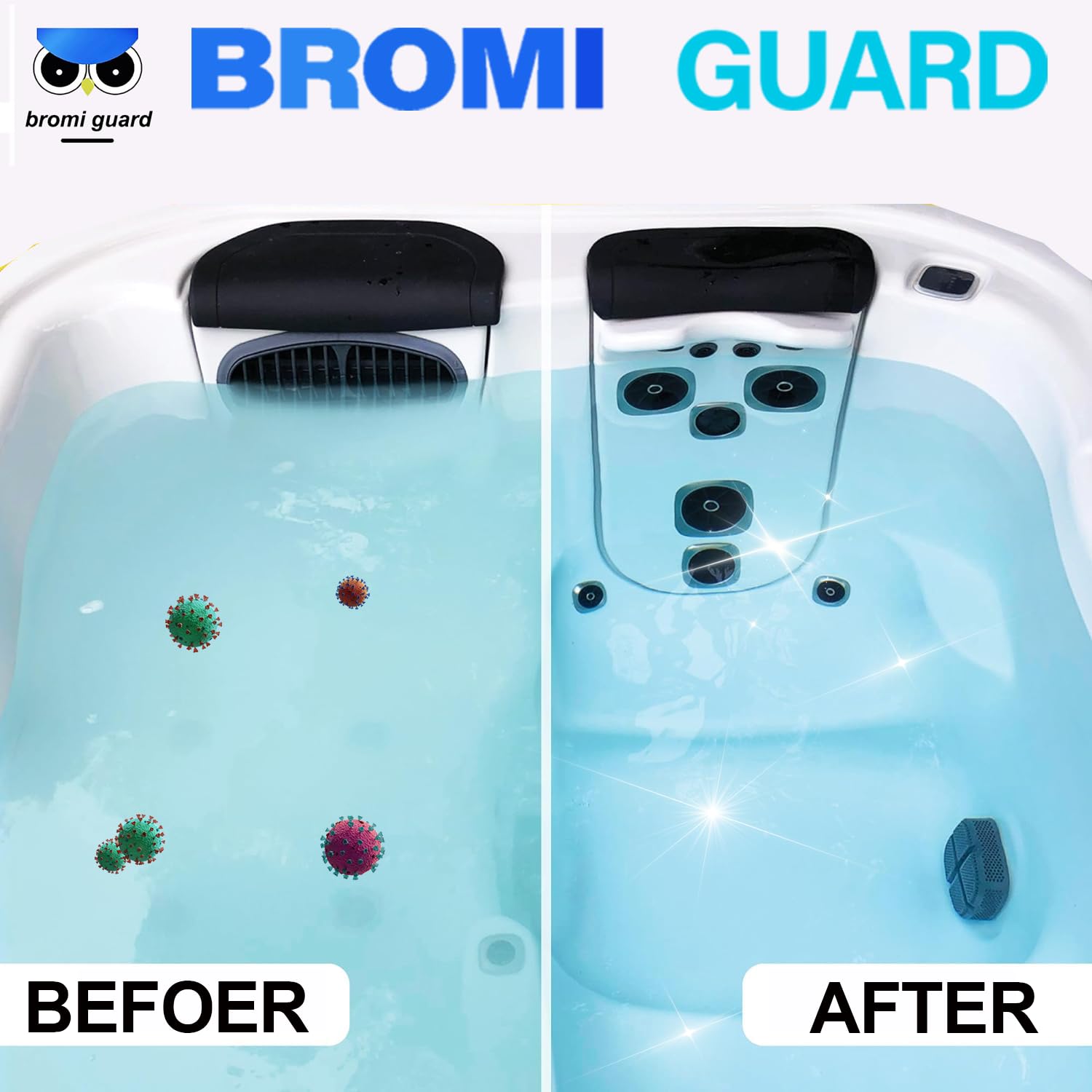 Spa and hot tub setup with Bromine Tabs ensuring clear water.