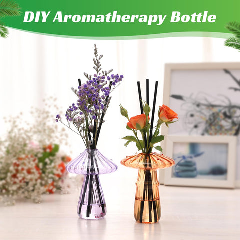 BROPGOD mushroom glass vase green: versatile decor for florals, greens, or micro-landscapes.