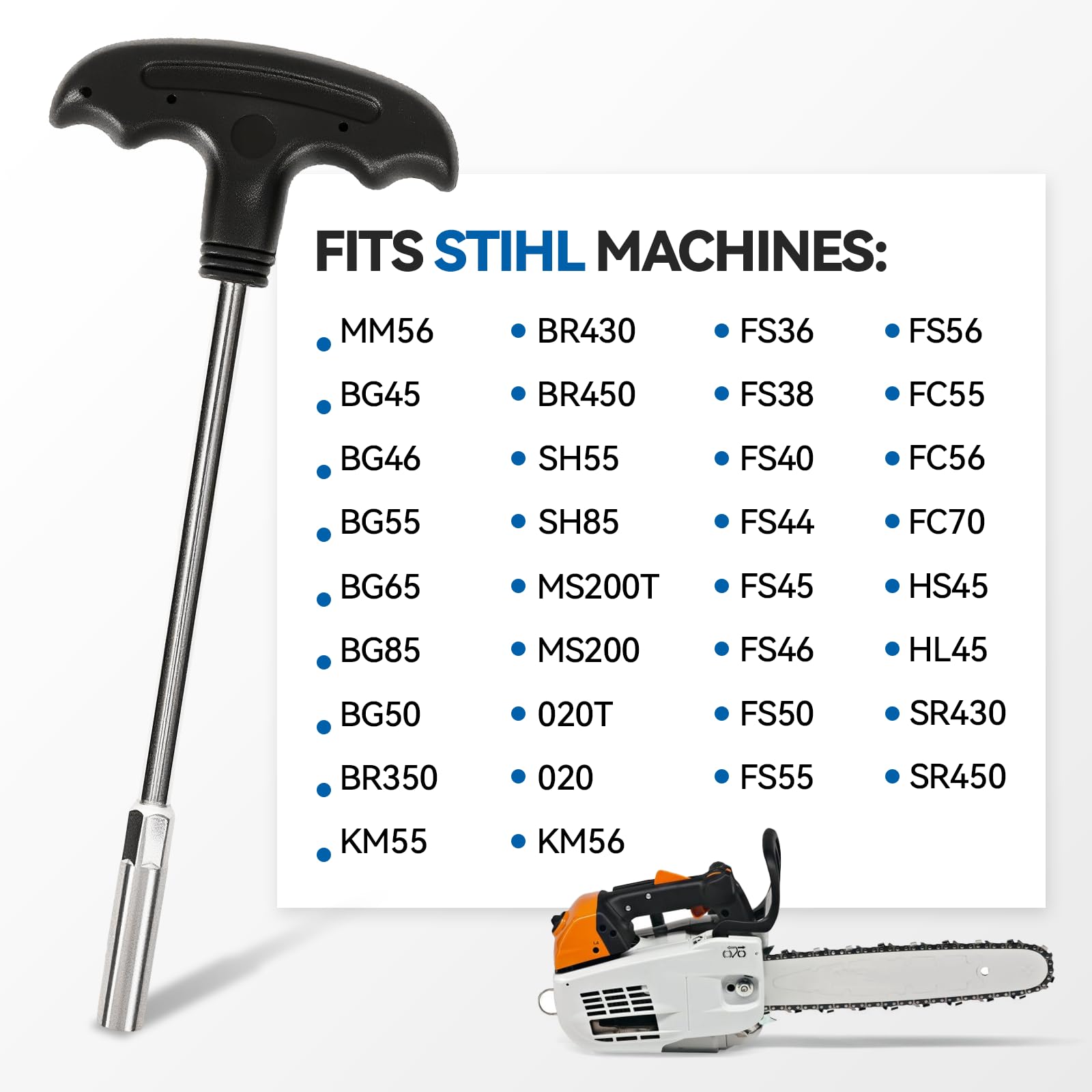 BROQIXIN 8in socket wrench compatible with multiple STIHL models