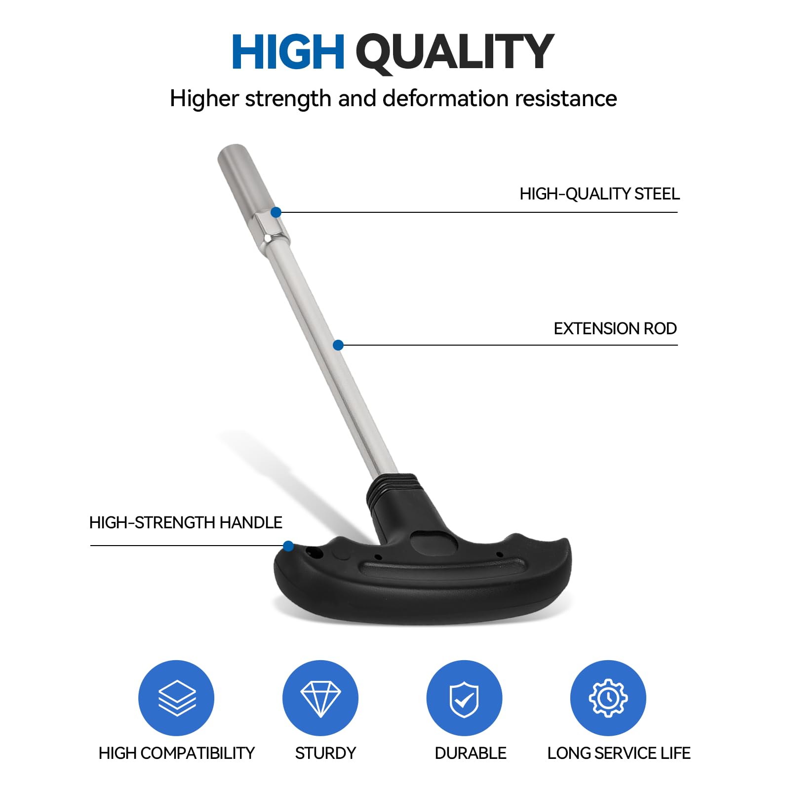 BROQIXIN 8in socket wrench durability on rugged job sites