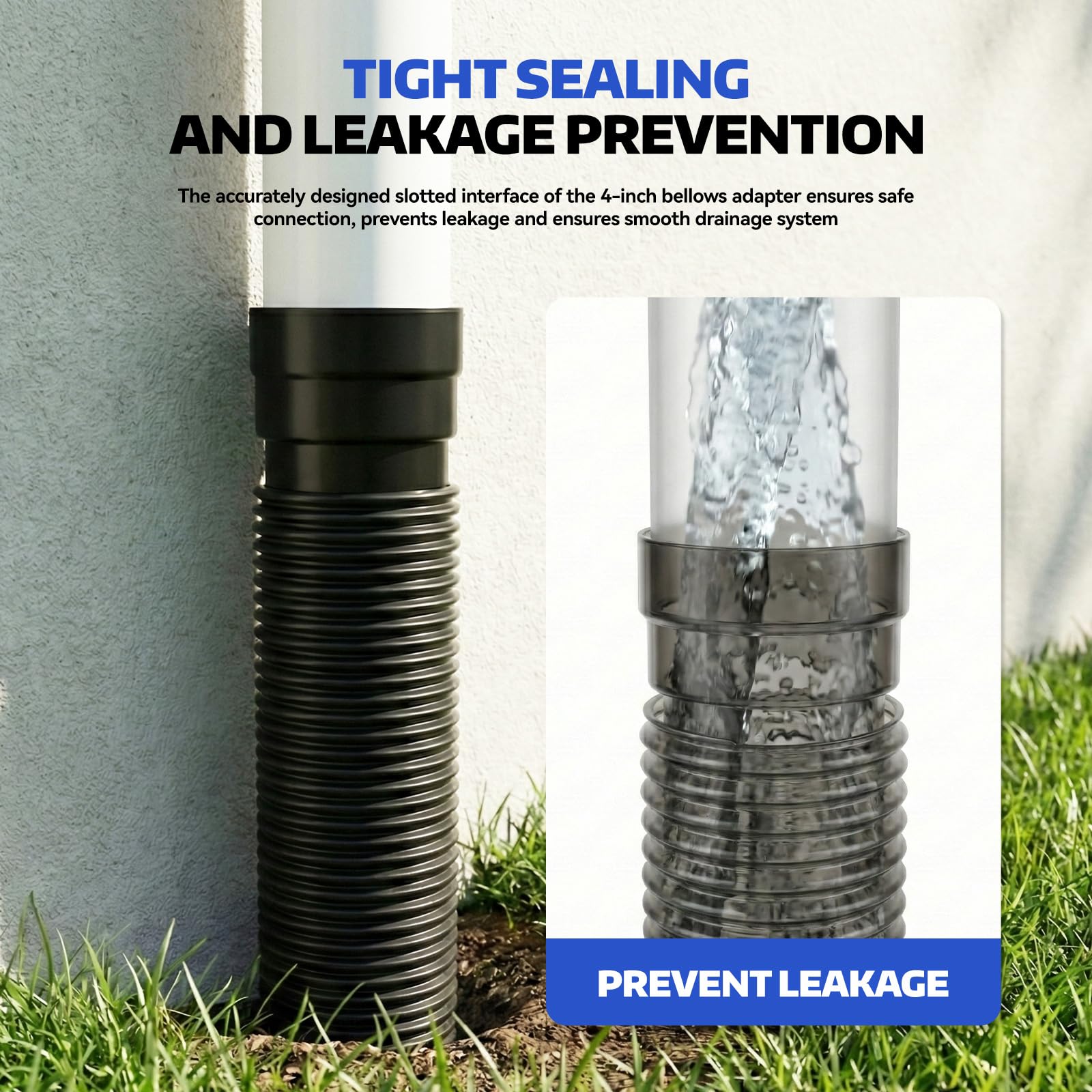 BROQIXIN adapter enables easy yard drainage upgrades with push-fit installation.