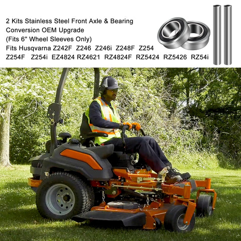 BROQIXIN stainless steel axle for Husqvarna Z246 resists rust for longer life.