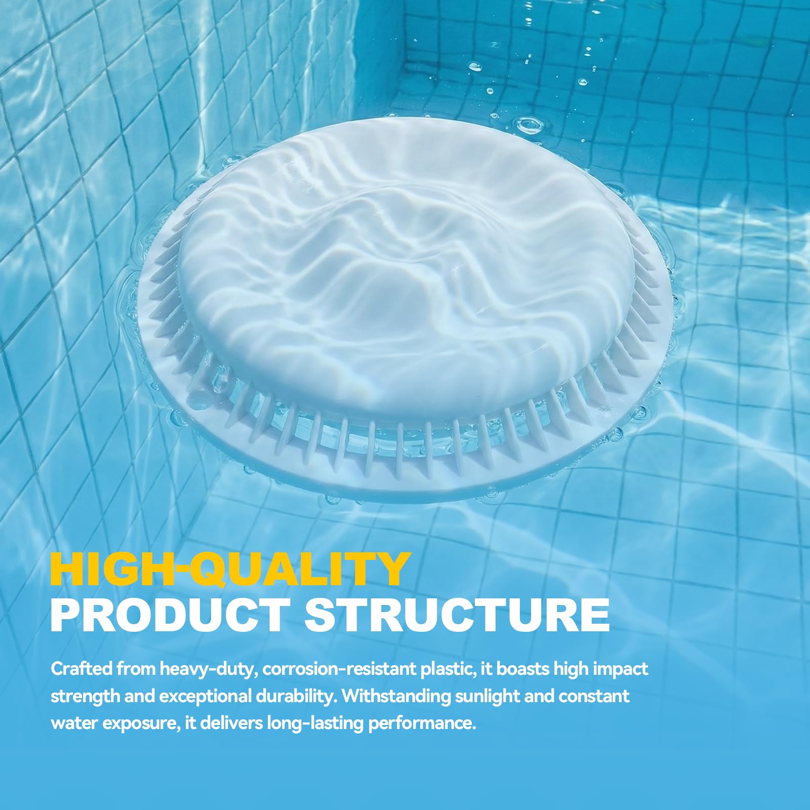 BROQIXIN drain cover in a pool and spa replacement scenario.
