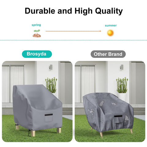BROSYDA chair cover with padded vent handles for easy removal.