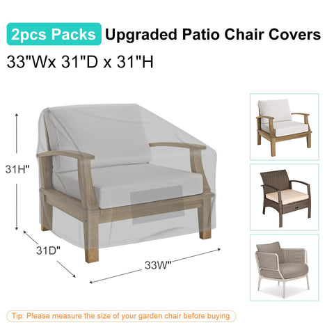 BROSYDA chair cover with interior PU waterproof coating shielding from rain.