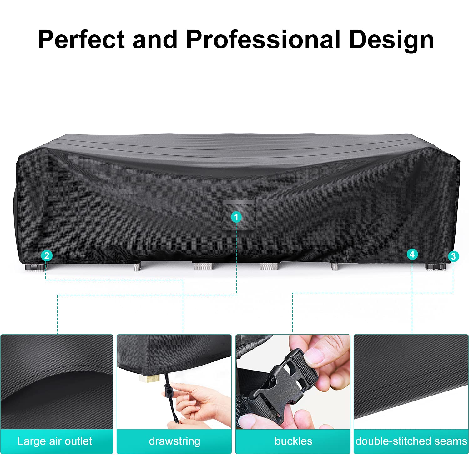 BROSYDA large 108 by 82 inch cover fits sectional and table sets